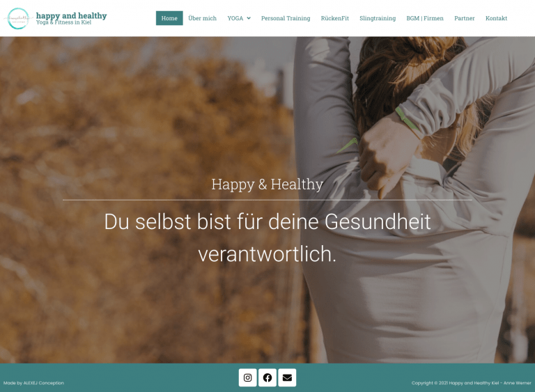 Professionelles Webdesign Kiel Referenz: happy & healthy kiel