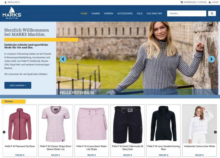 Professionelles Webdesign Schleswig Referenz: Marks Maritim